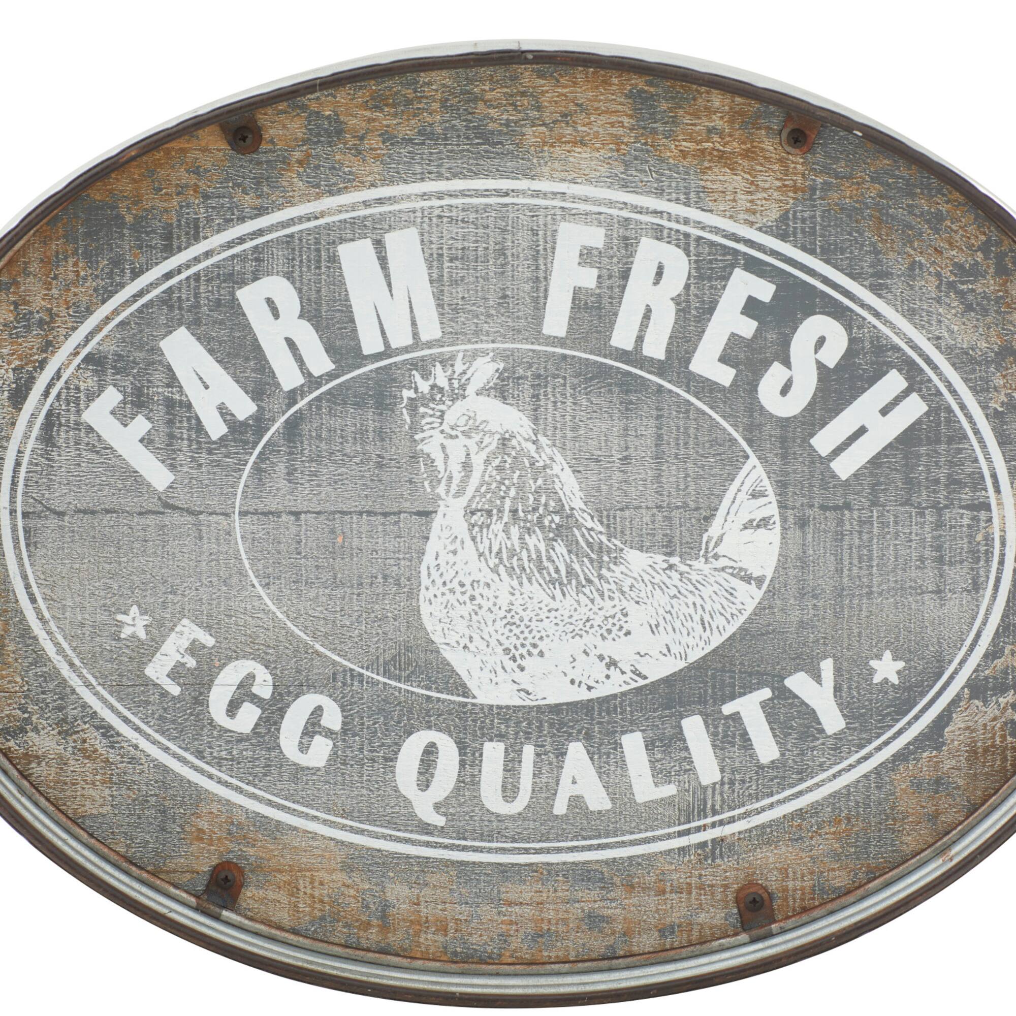 Gray Metal Farmhouse Tray Set